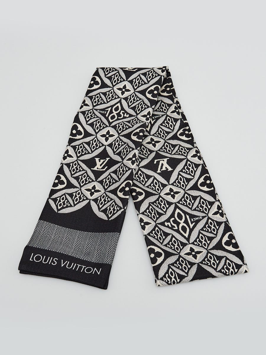 Louis Vuitton Gris Since 1854 Silk Bandeau Scarf - Yoogi's Closet
