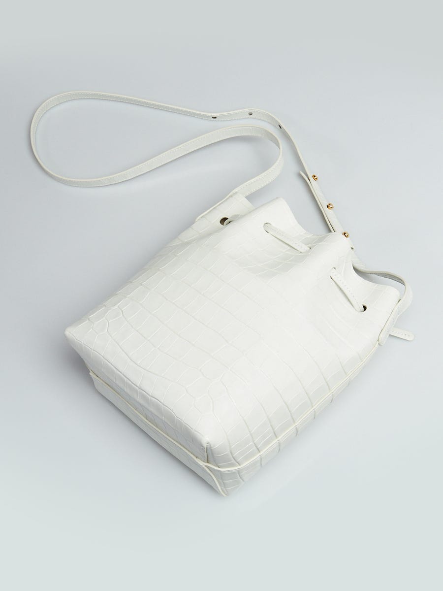 Mansur Gavriel baby bucket bag - white croc (brand new hot with tag)