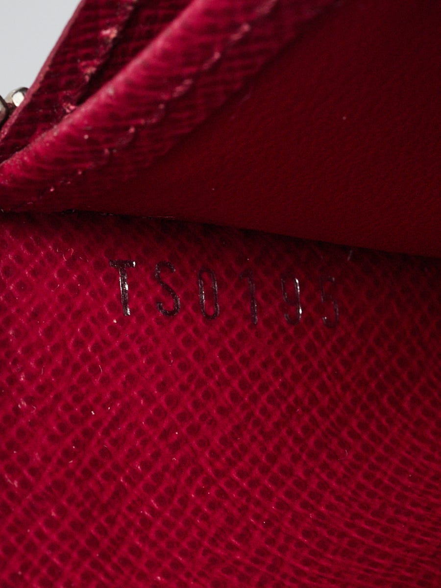 Louis Vuitton Red Epi Leather Elise Wallet - Yoogi's Closet