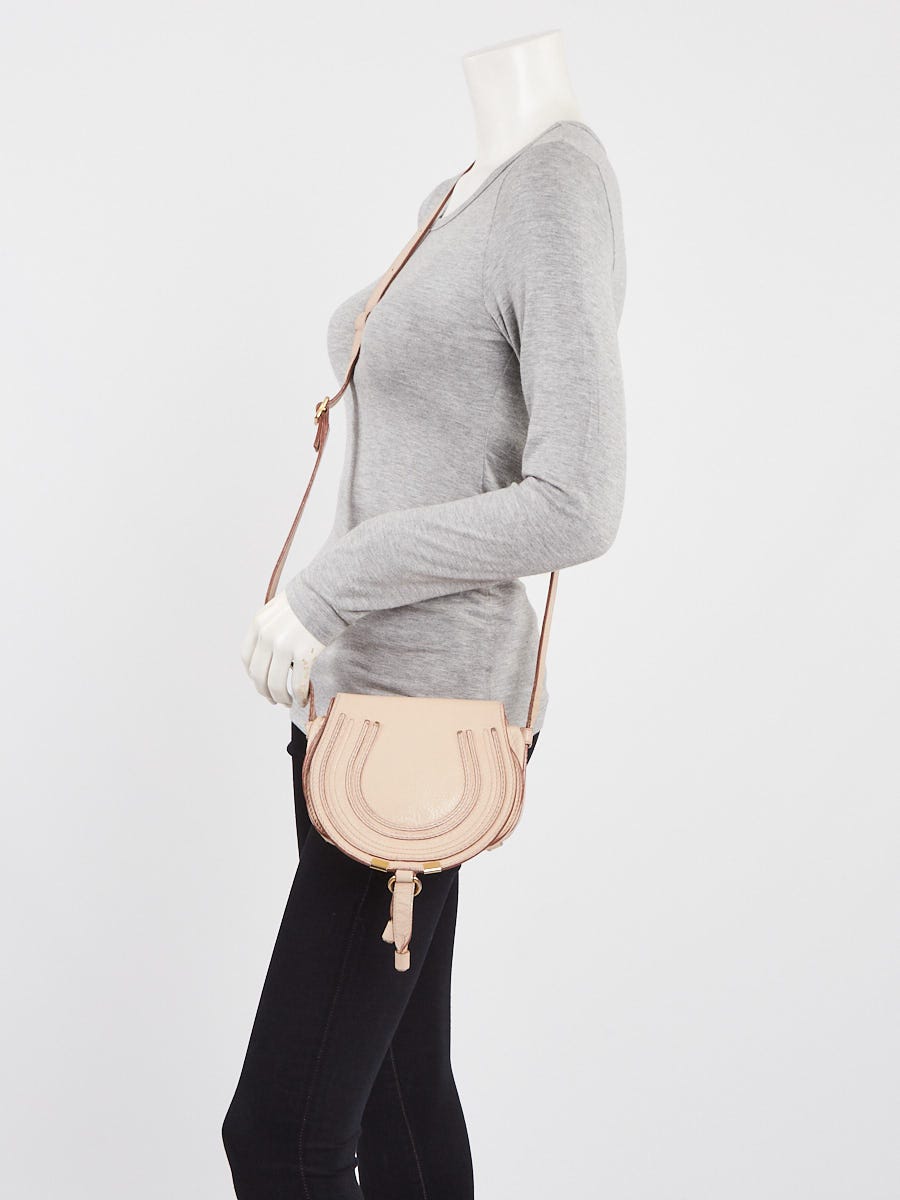 Chloe Pink Pebbled Leather Mini Marcie Bag