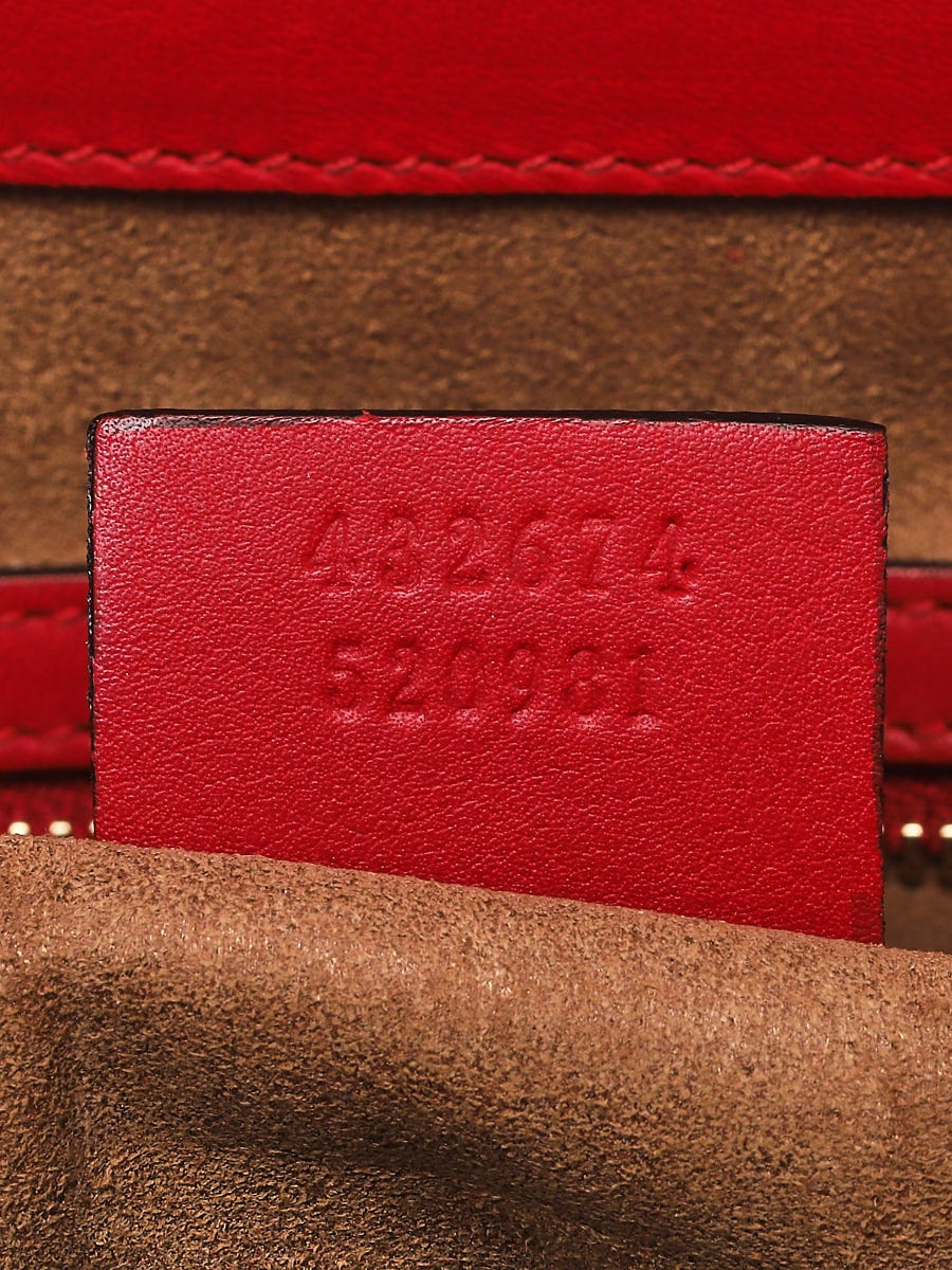 Gucci Red/Pink GG Supreme Coated Canvas and Leather Signature