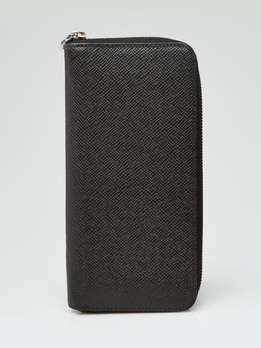Louis Vuitton Black Taiga Leather Zippy Stripe Vertical Wallet Louis Vuitton
