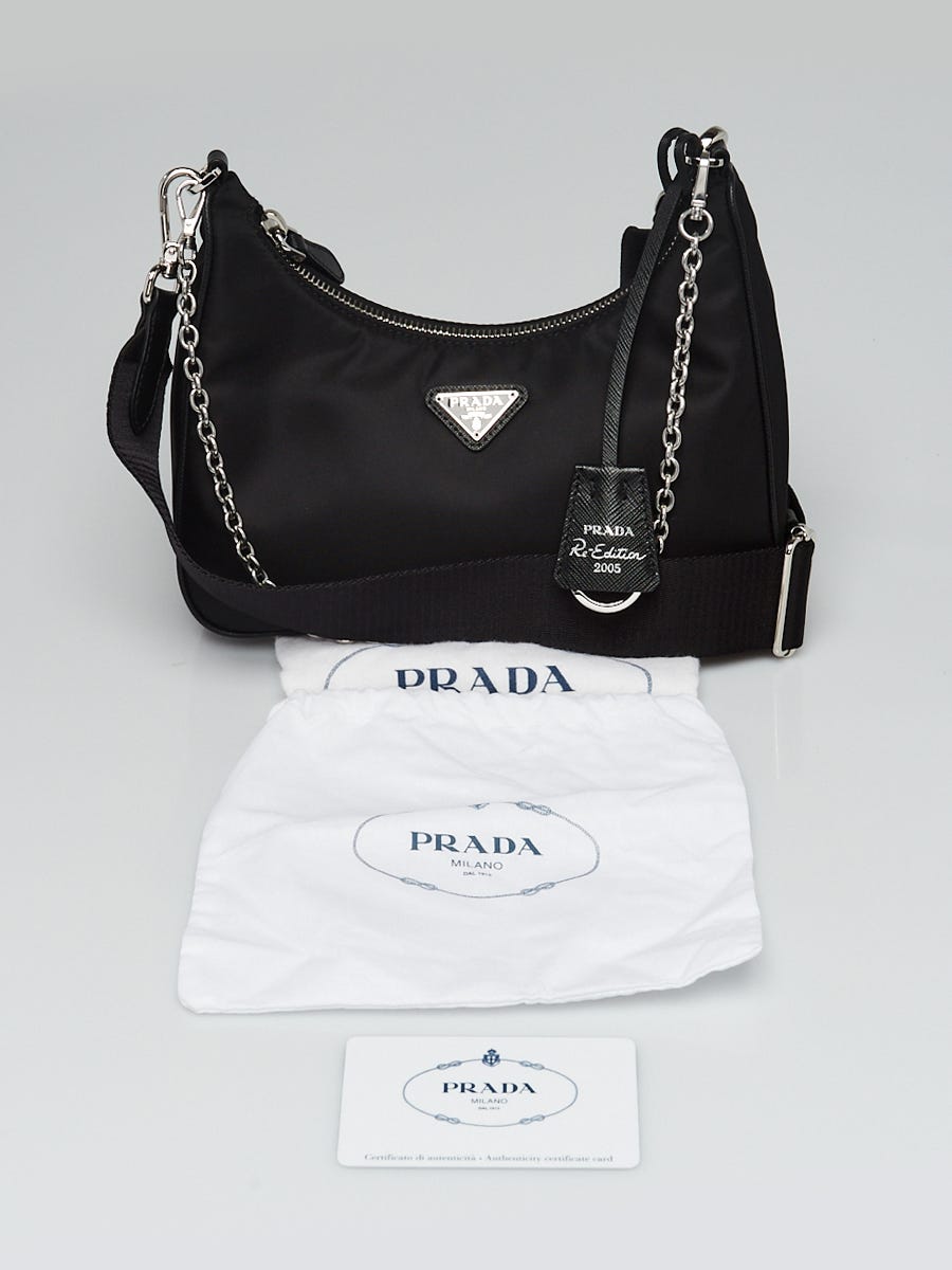 Prada Black Leather O-Ring Mini Top Handle Bag
