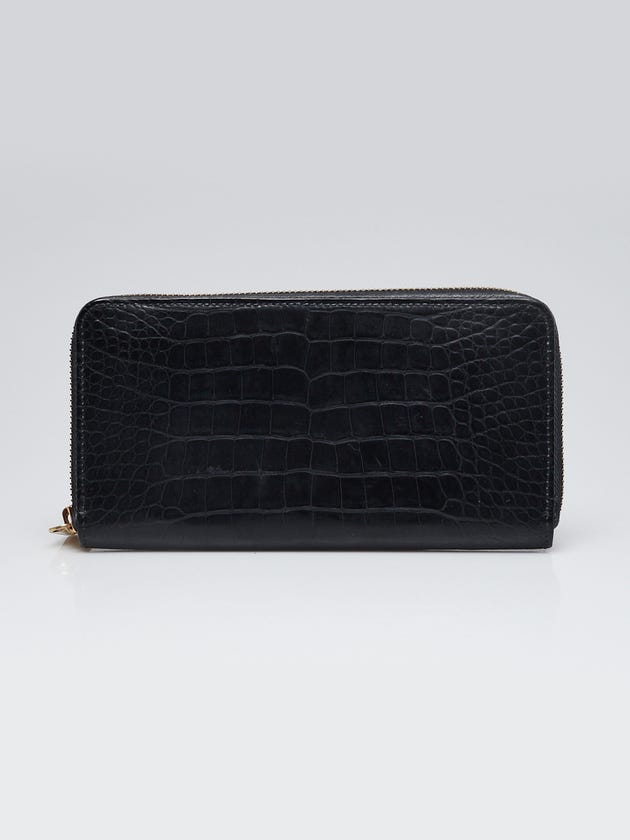 Louis Vuitton Black Alligator Zippy Wallet