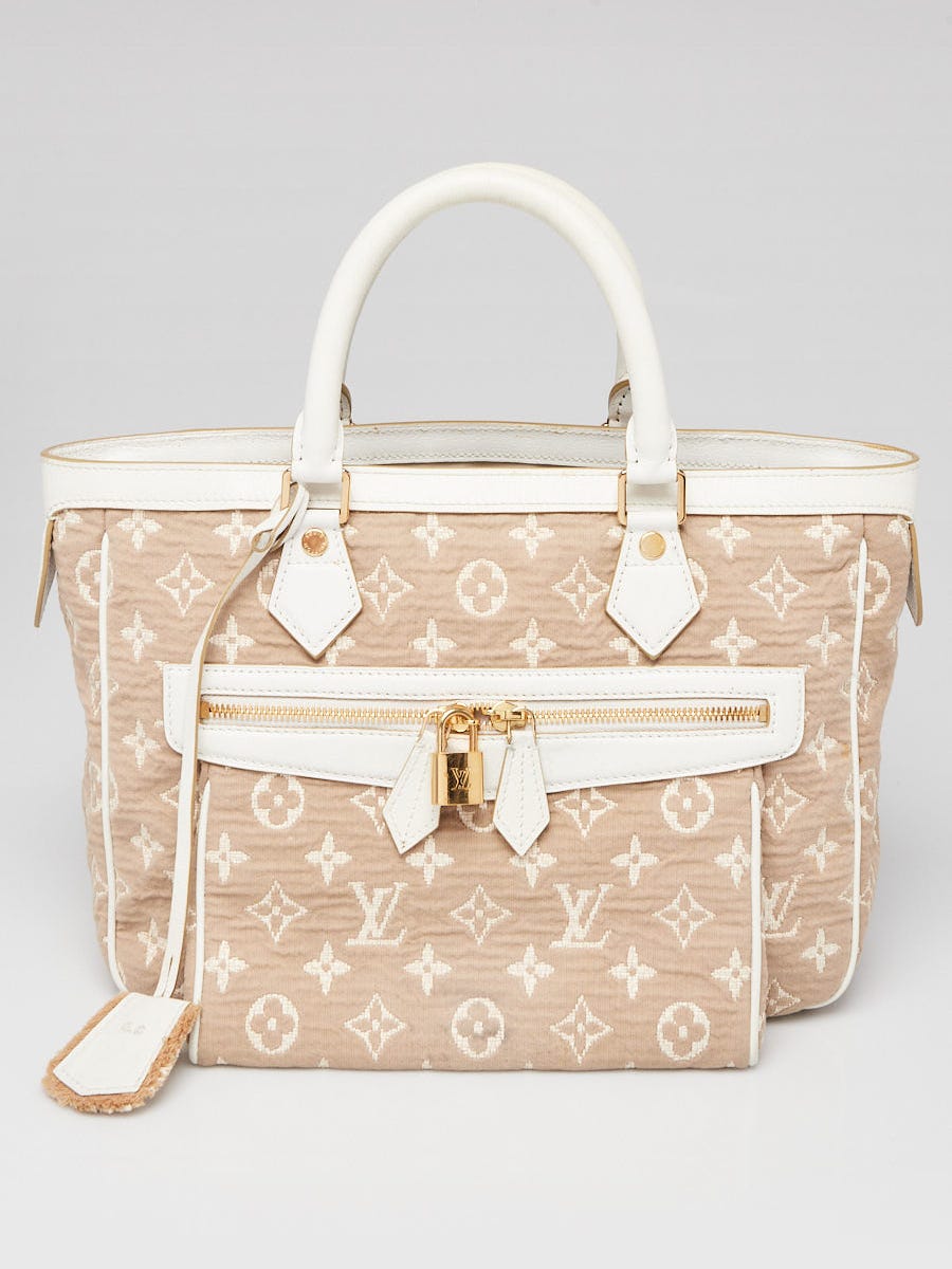 Louis Vuitton Limited Edition Blanc Monogram Sabbia Cabas MM Handbag -  Yoogi's Closet