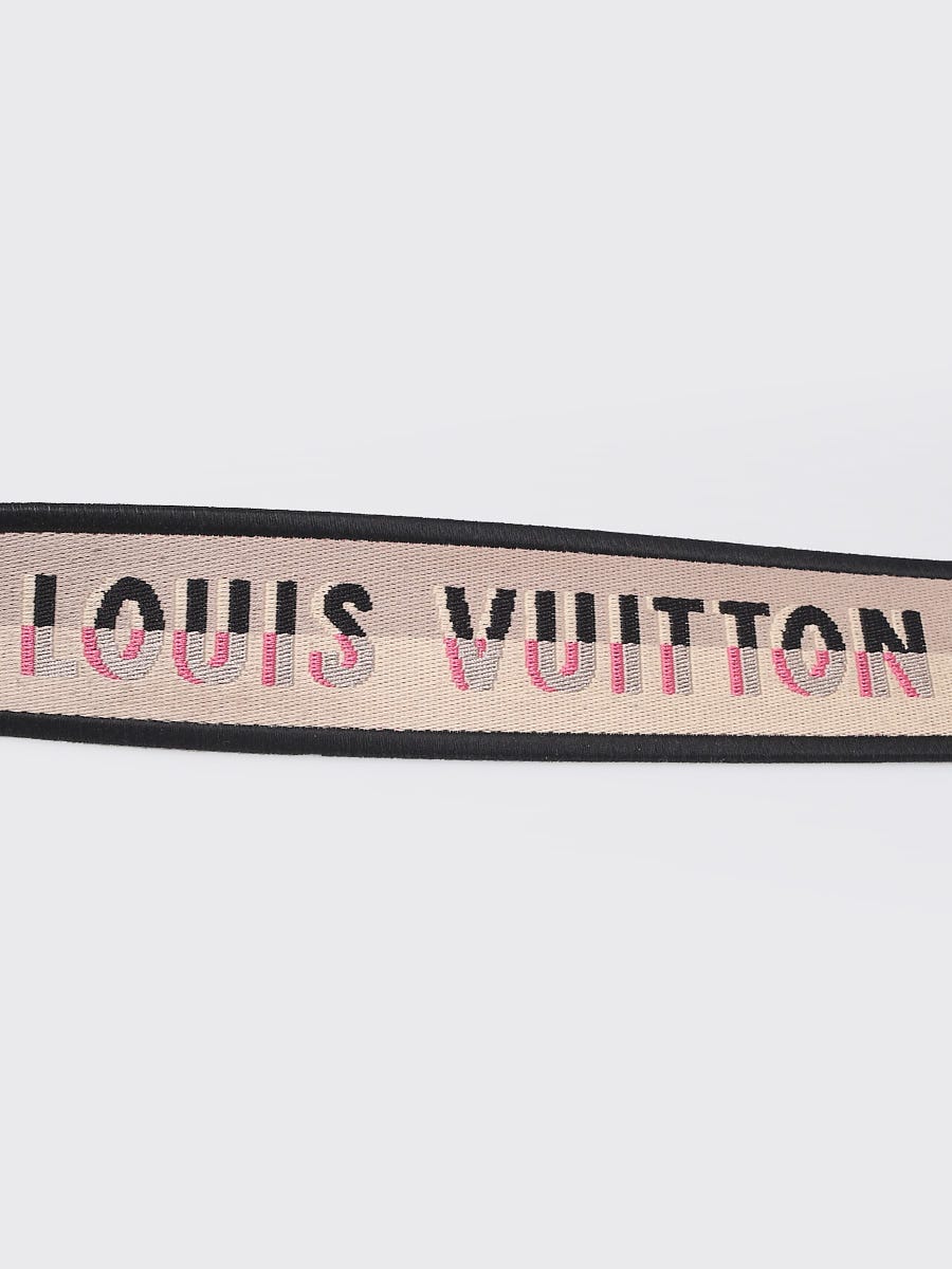 Louis Vuitton Beige/Pink Nylon Bandouliere Shoulder Strap - Yoogi's Closet