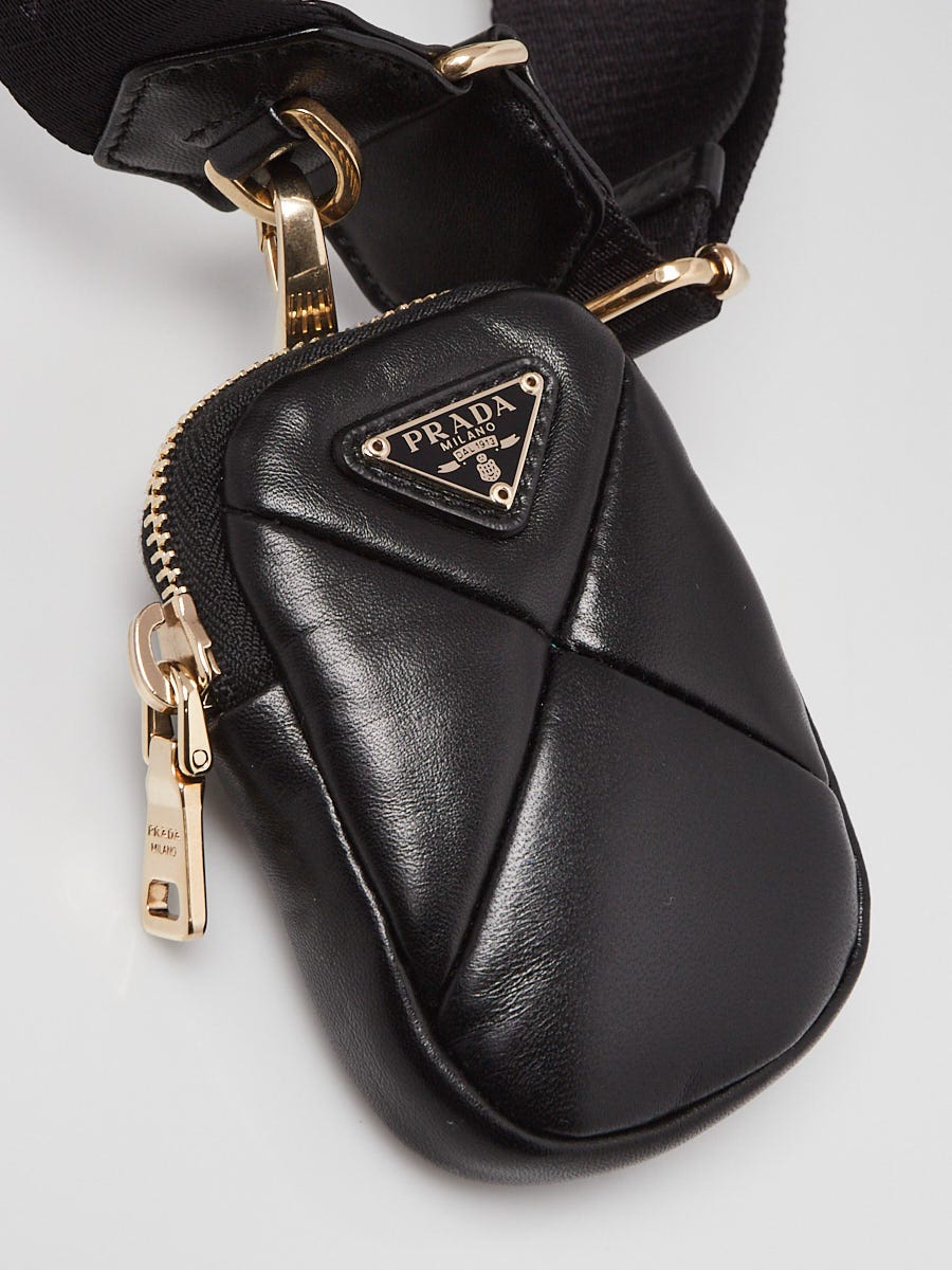 Prada Black Nappa Patchwork Quilted Leather Re-edition