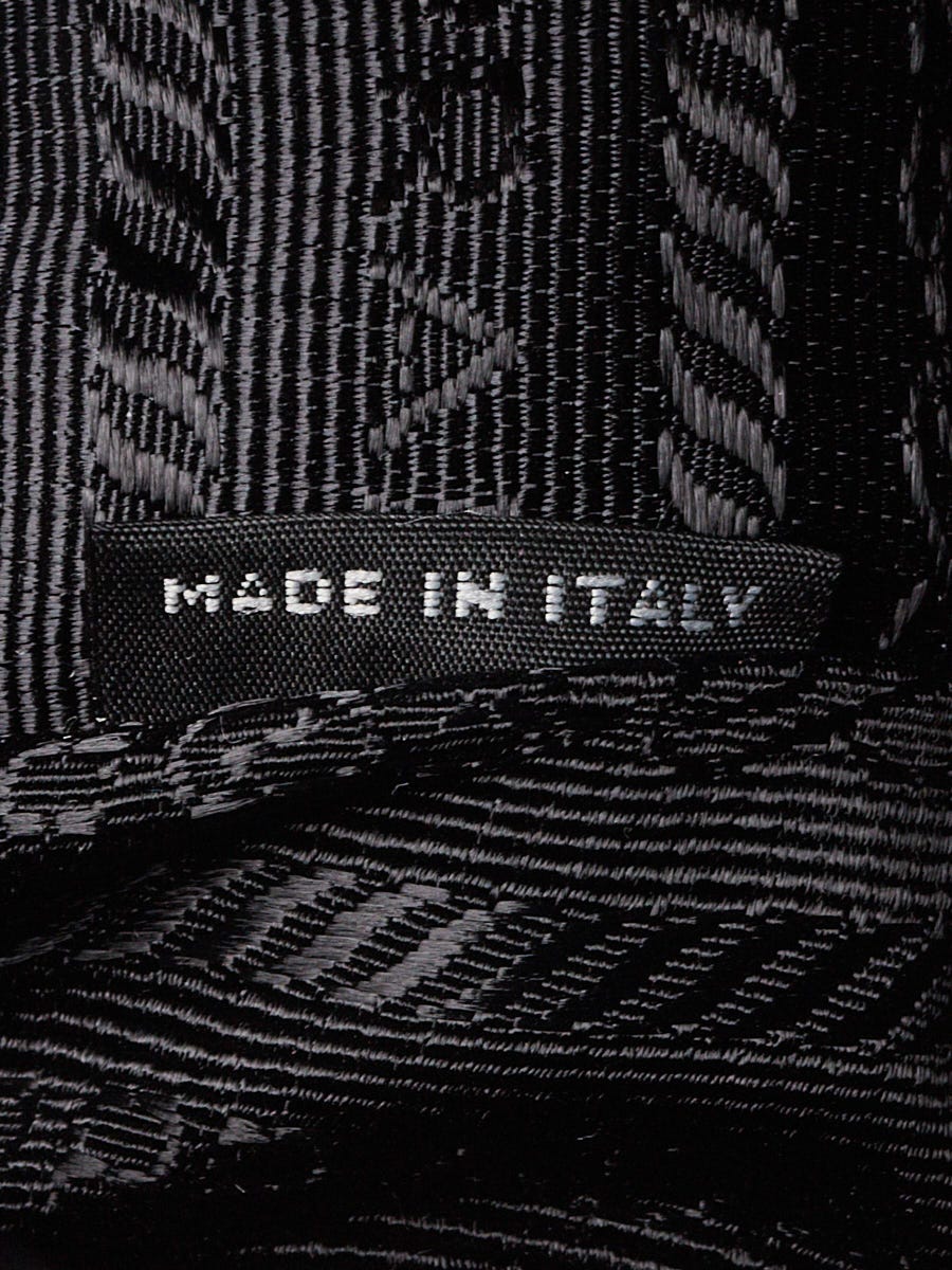 Prada Black Nappa Patchwork Quilted Leather Re-edition