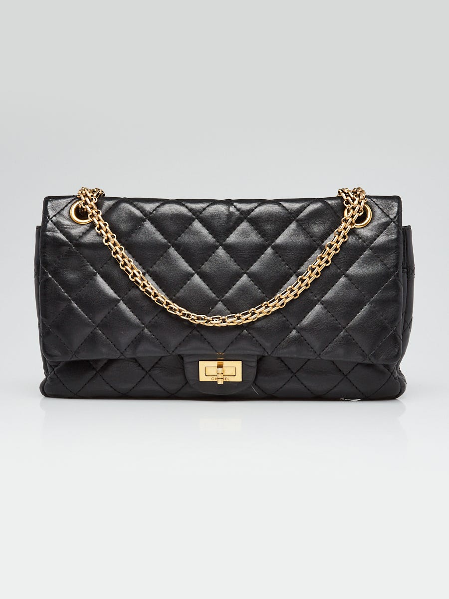 Chanel Black 2.55 Reissue Quilted Lambskin Leather 225 Flap Bag