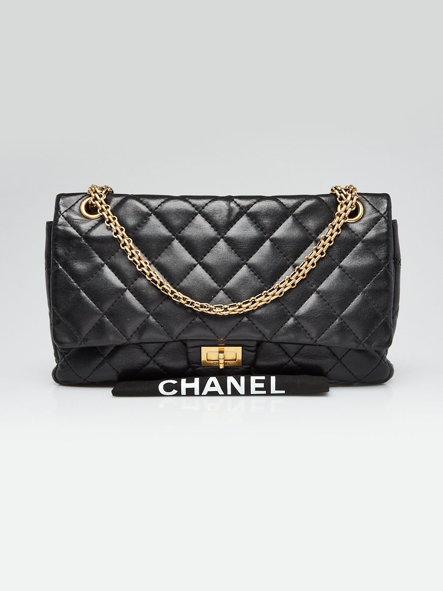 Chanel Black 2.55 Reissue Quilted Lambskin Leather 225 Flap Bag - Yoogi's  Closet