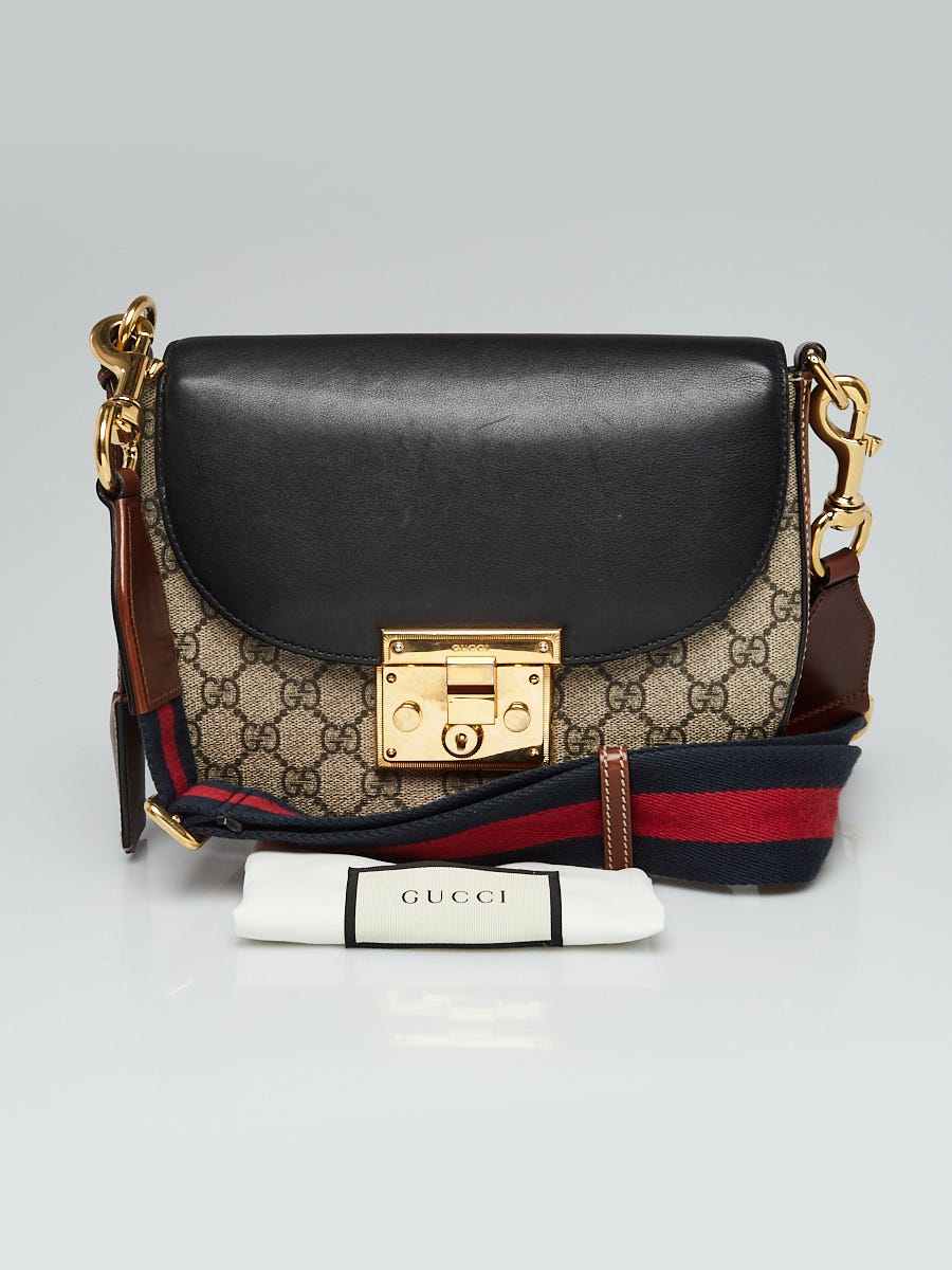 GUCCI Padlock coated-canvas and leather belt bag
