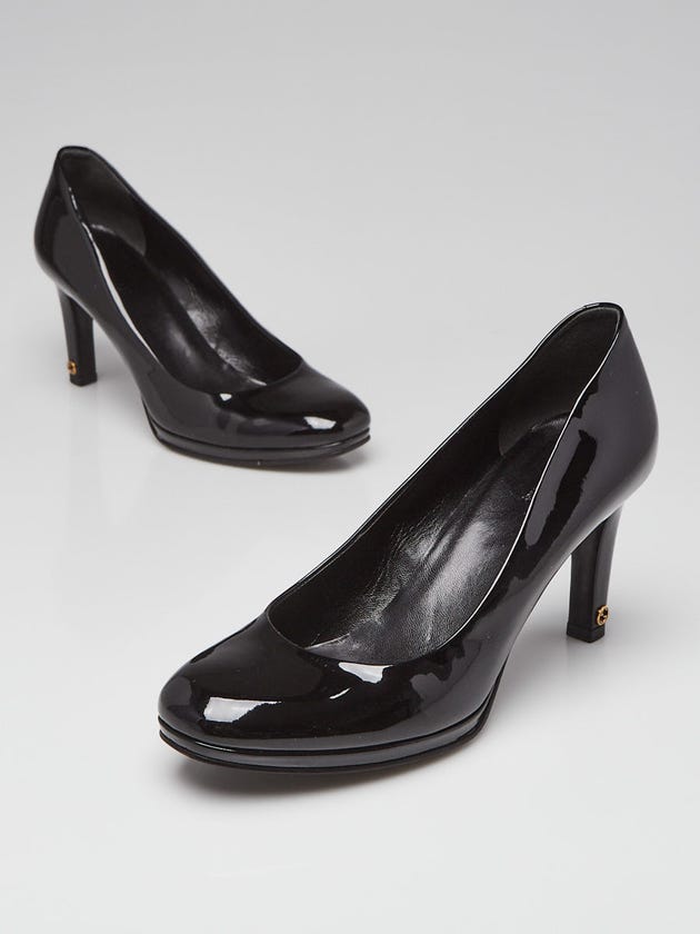 Gucci Black Patent Leather Pumps Size 6/36.5