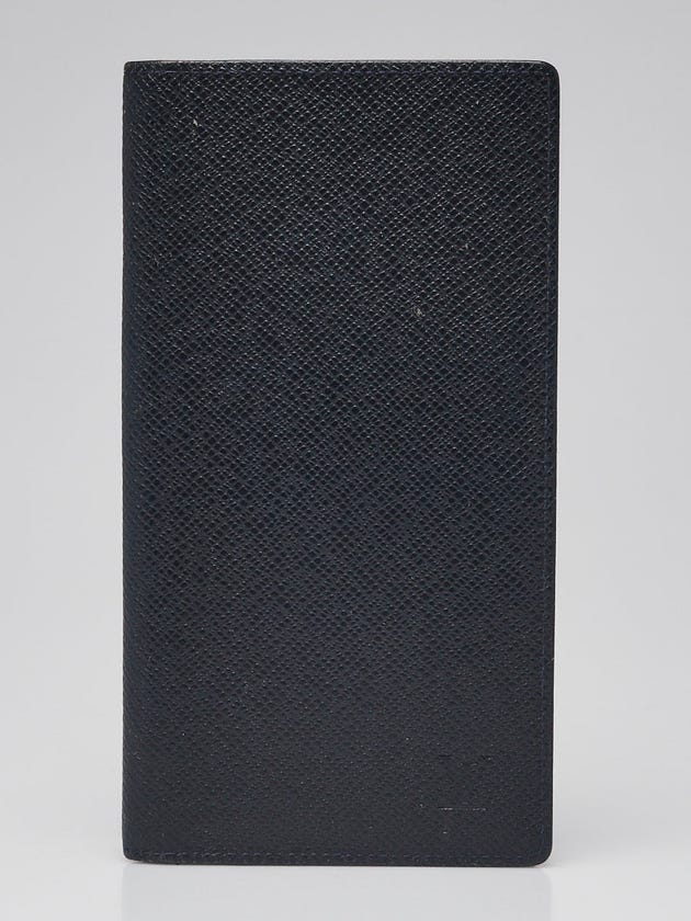 Louis Vuitton Black Taiga Leather Checkbook Wallet