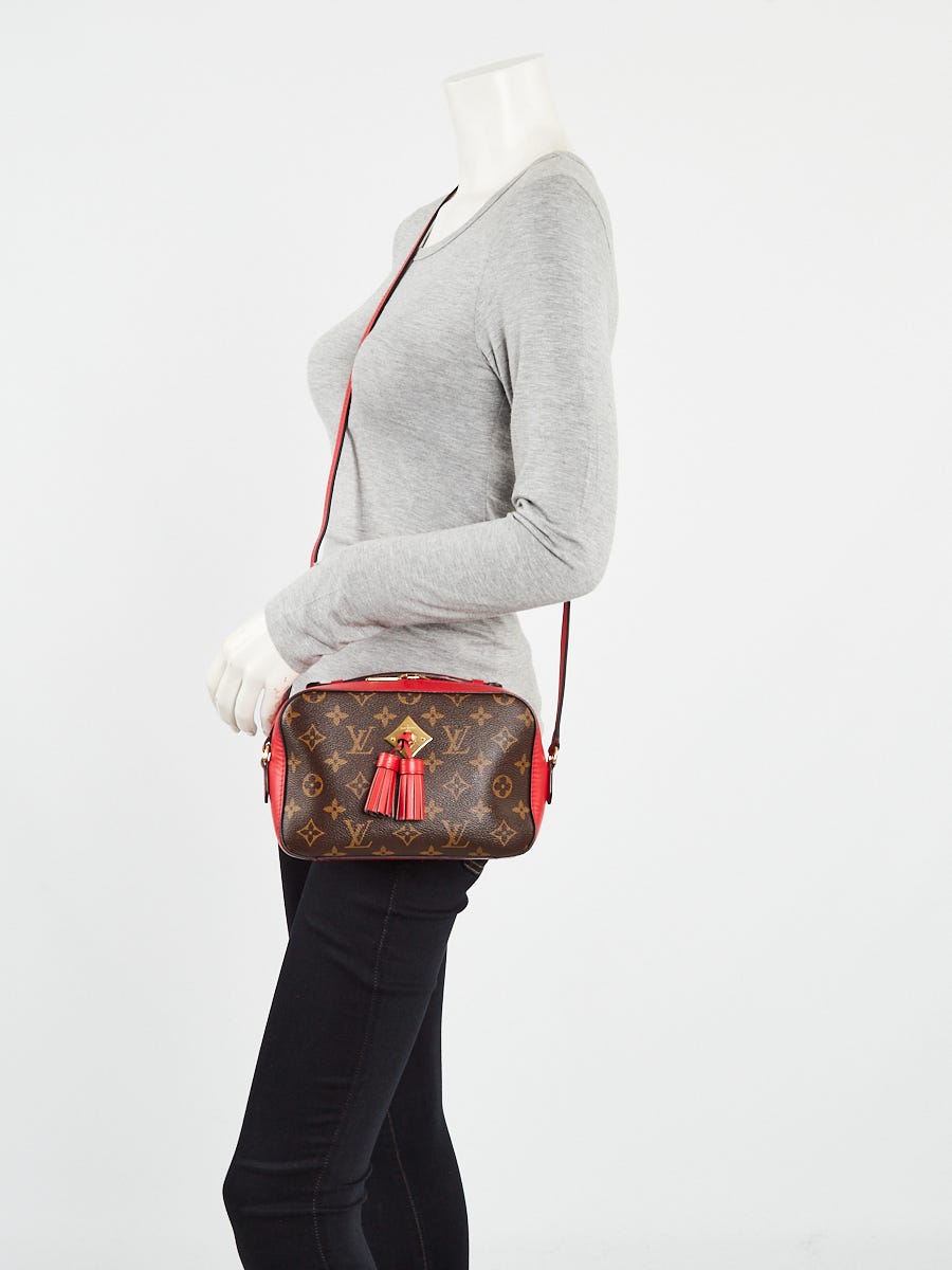 Louis+Vuitton+Saintonge+Crossbody+Coquelicot+Brown+Red+Canvas+Monogram for  sale online