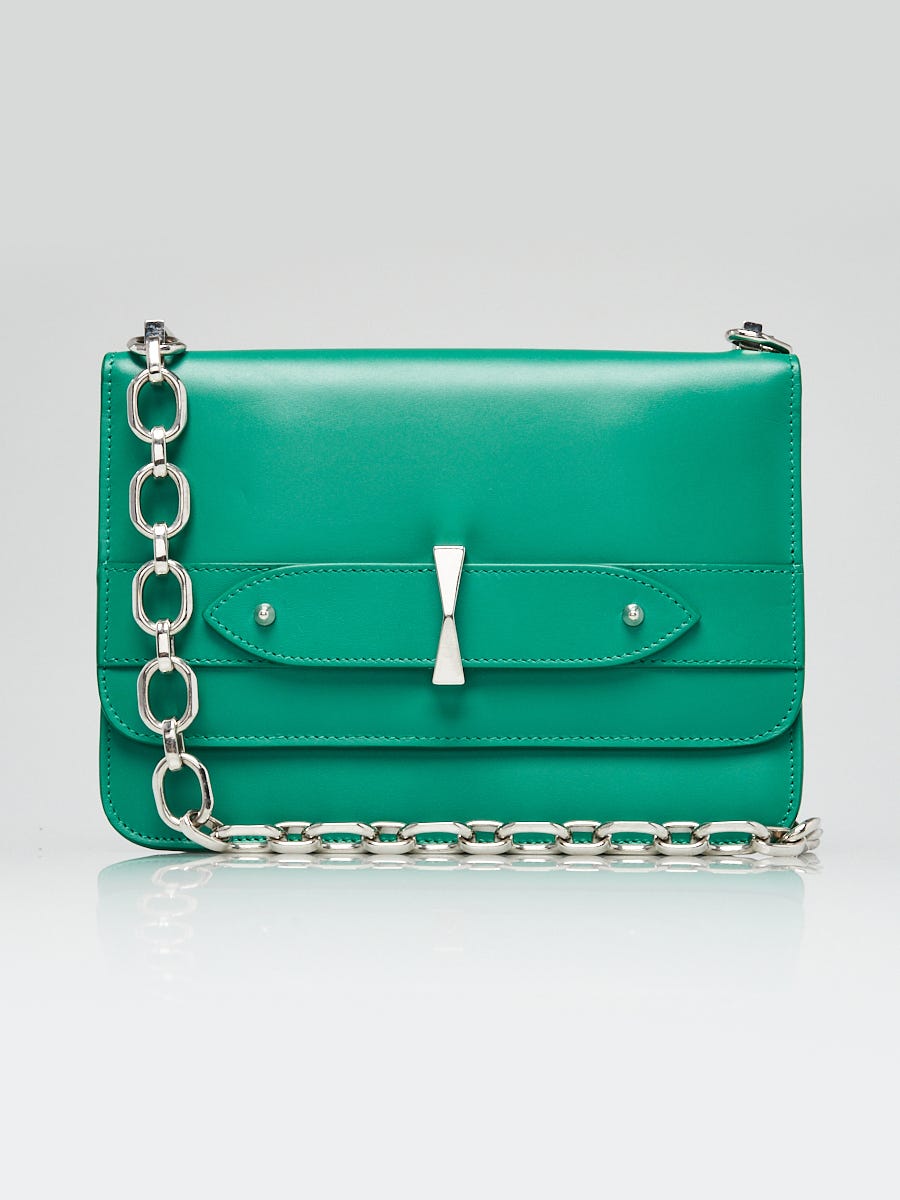 Alexander McQueen Green Smooth Leather Crossbody Bag - Yoogi's Closet