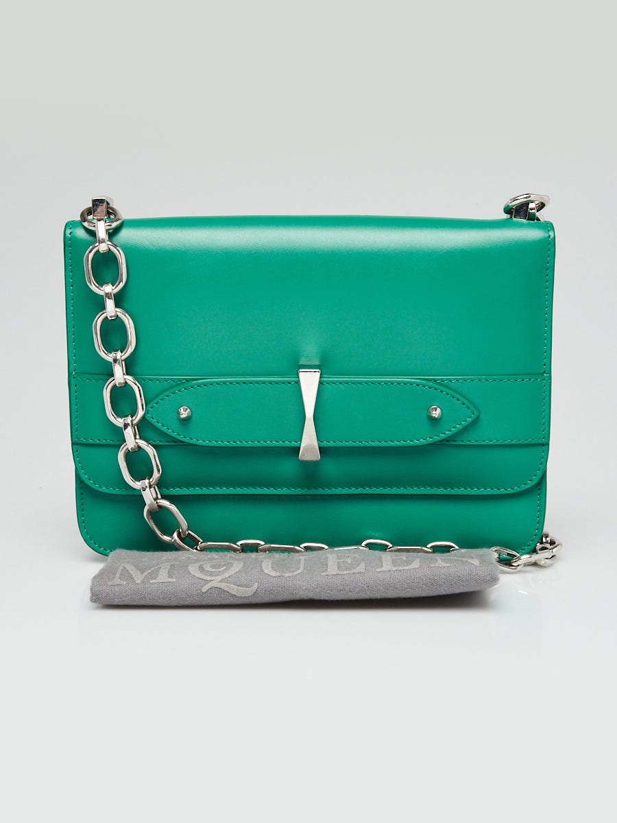 Valentino Green Smooth Leather Rockstud Mini Backpack Bag - Yoogi's Closet