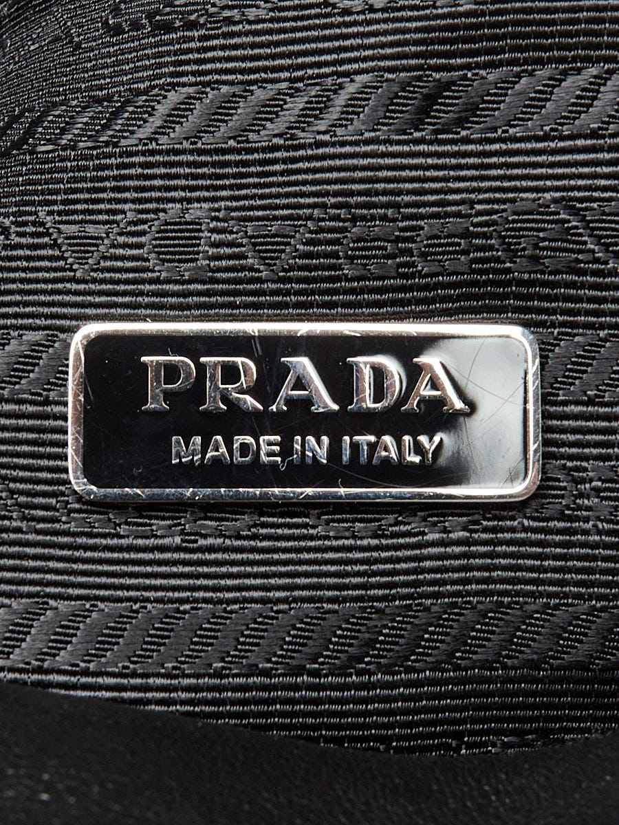 Prada Black Grace Lux Leather Triangle Crossbody Bag 1BH190