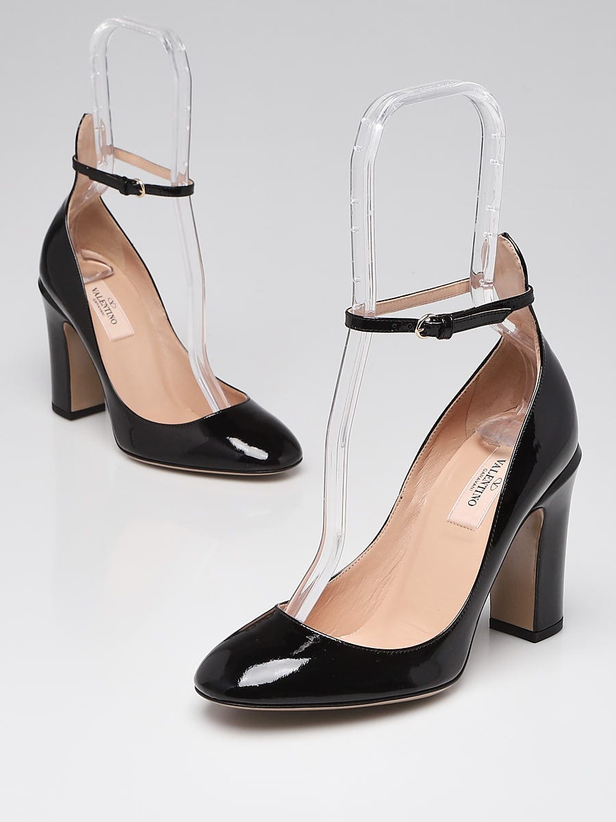 Valentino Patent Leather Tango Ankle Strap Size 6.5/37 - Closet