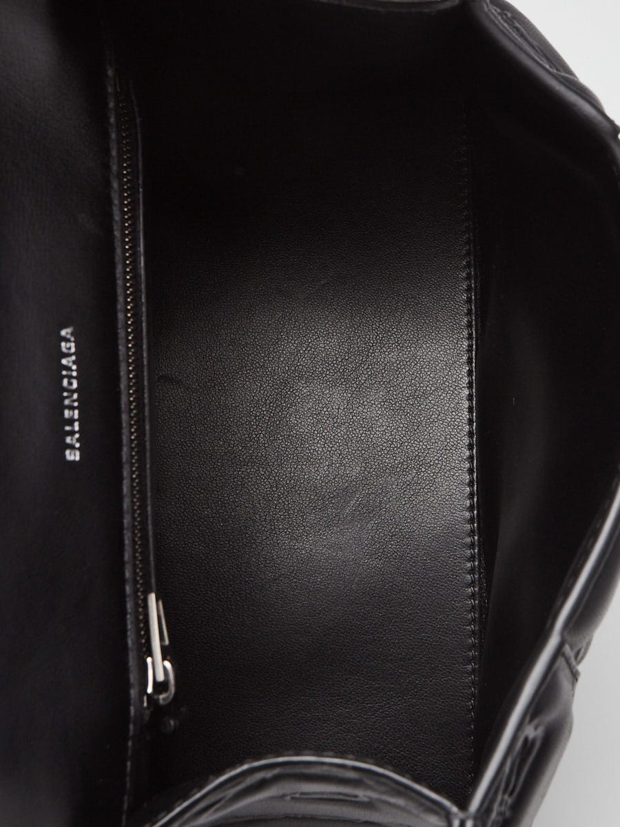 Hourglass leather handbag Balenciaga Black in Leather - 33030963
