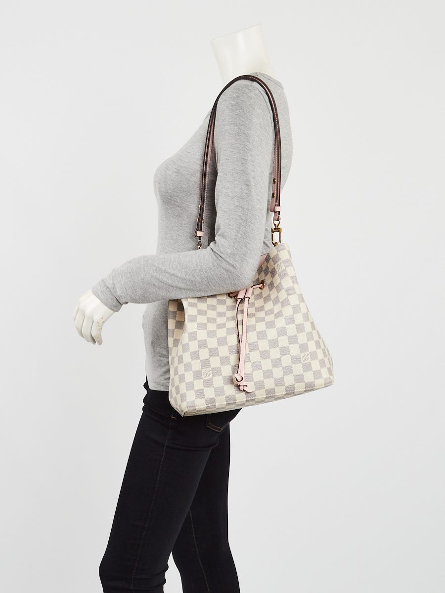 Louis Vuitton Neonoe MM Damier Azur Shoulder Bag Rose