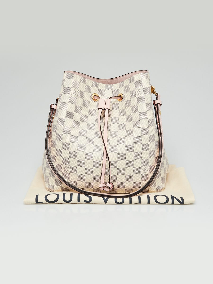 Louis Vuitton Neonoe MM Damier Azur Crossbody Bag Rose