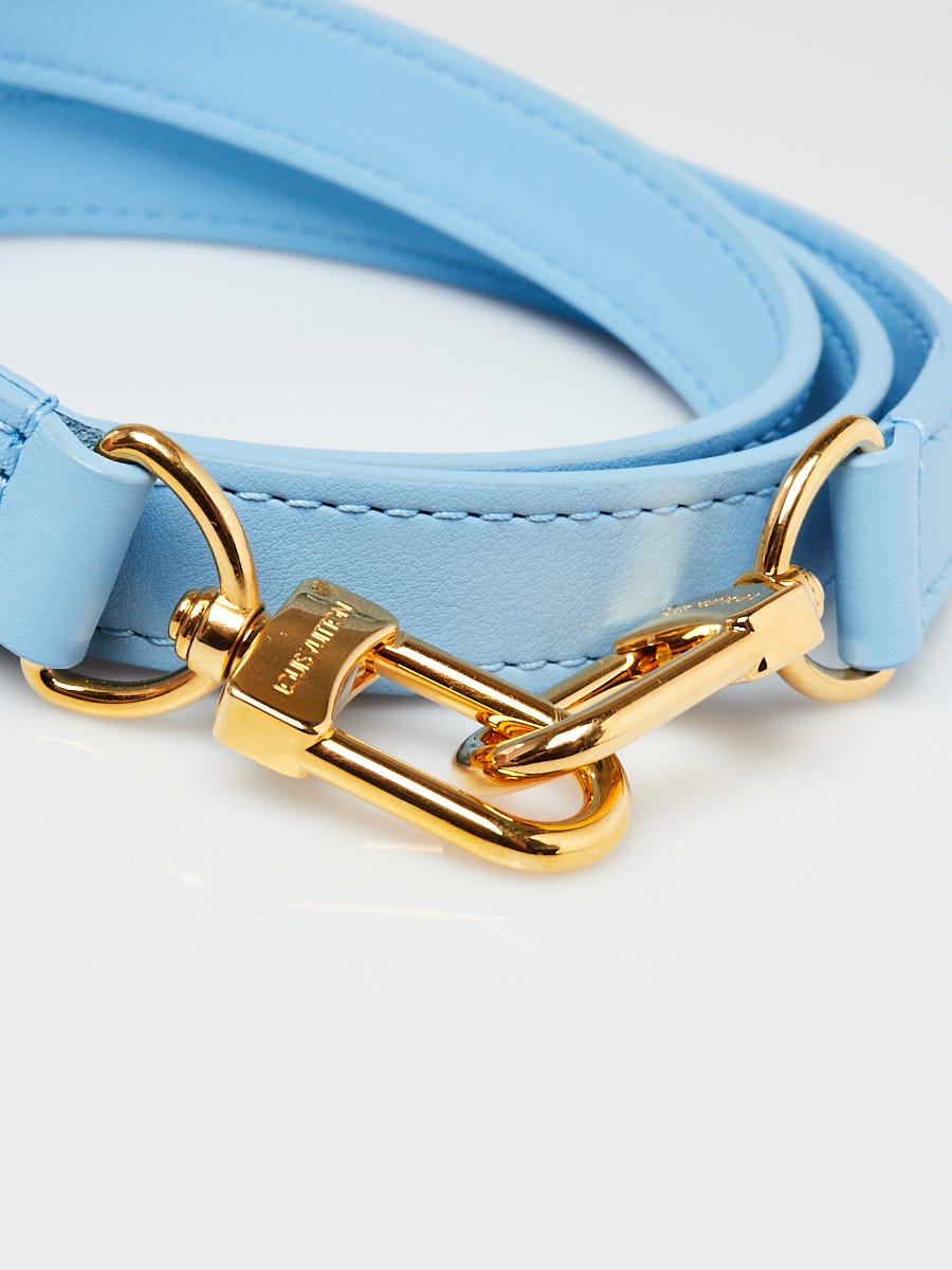 Louis Vuitton 20mm LIght Blue Leather Adjustable Strap - Yoogi's Closet