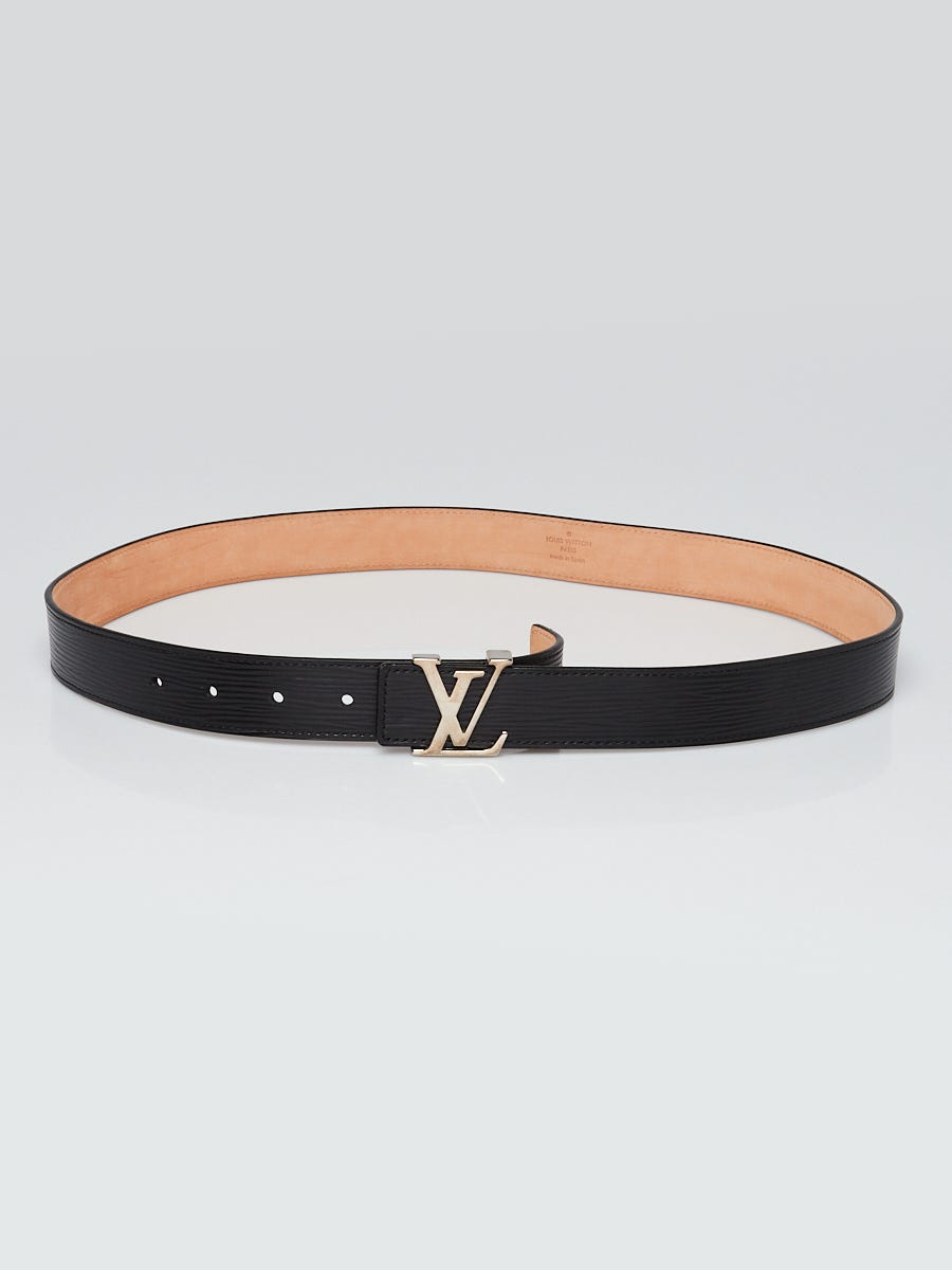 Louis Vuitton Black Epi Leather Initiales Belt Size 90/36