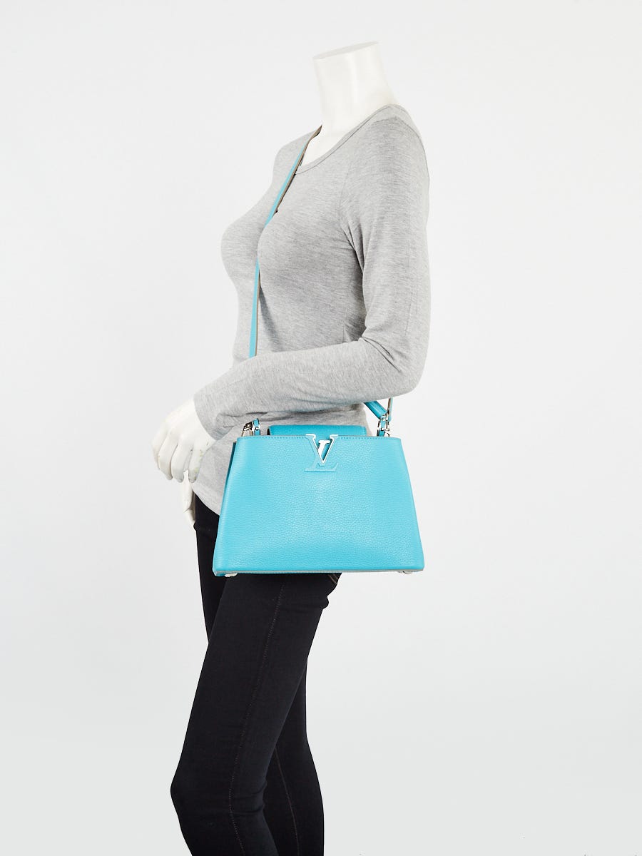 LOUIS VUITTON Bag Capucines BB Handbag Shoulder Bag Turquoise