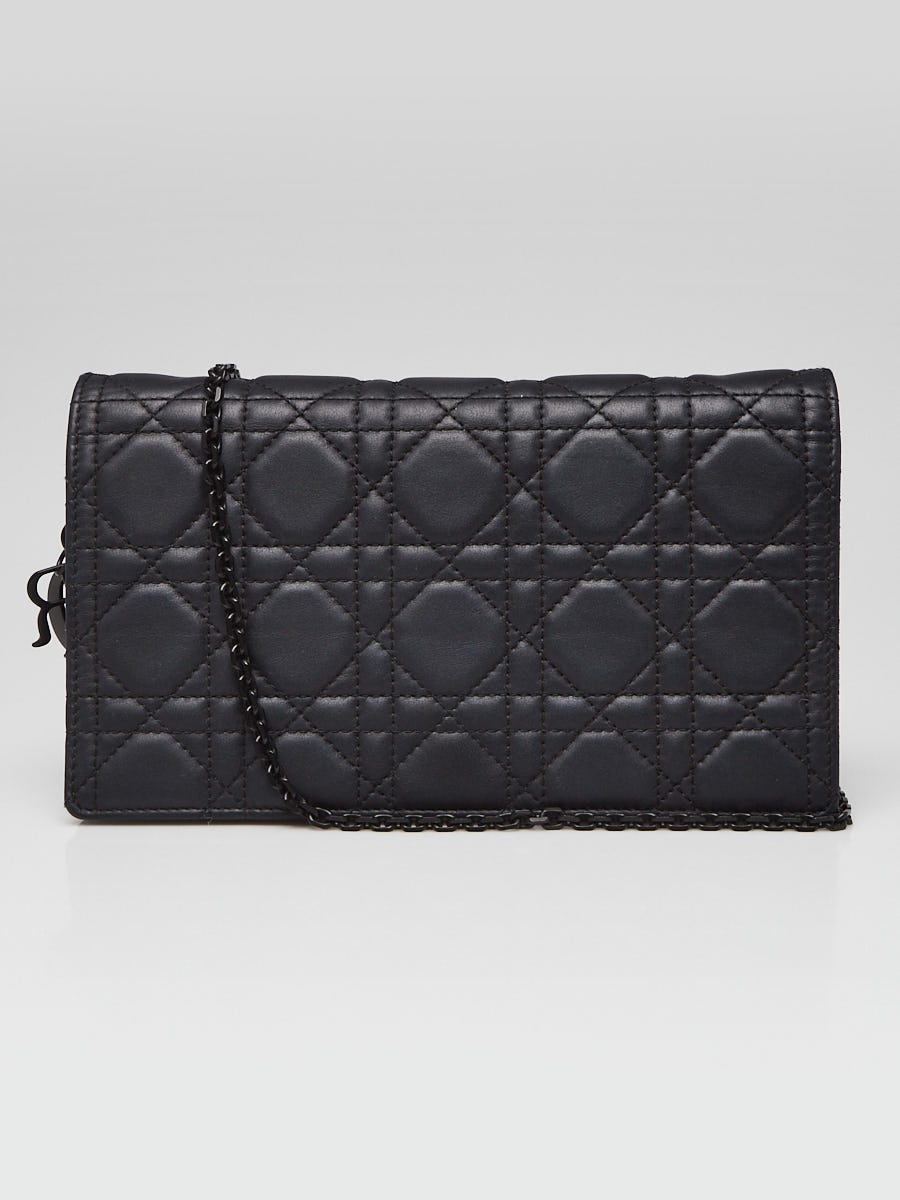 Lady Dior Pouch Black Cannage Lambskin