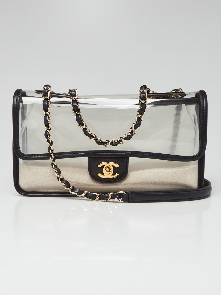 Chanel Transparent PVC Coco Sand Medium Flap Bag Yoogi s Closet