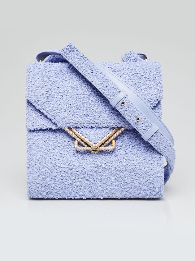 Bottega Veneta Periwinkle Boucle The Clip Crossbody Bag