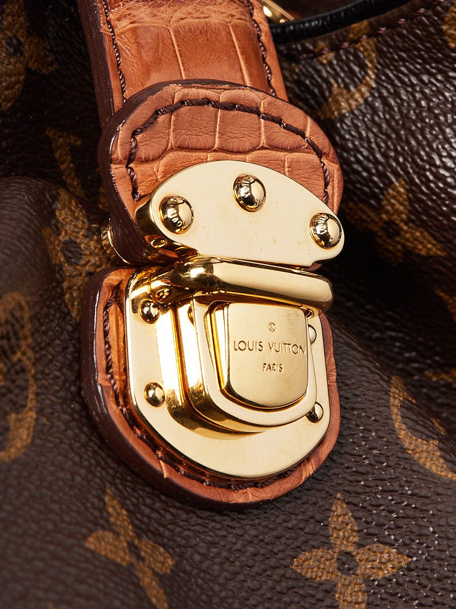 Louis Vuitton Limited Edition Alligator Trim Monogram Canvas