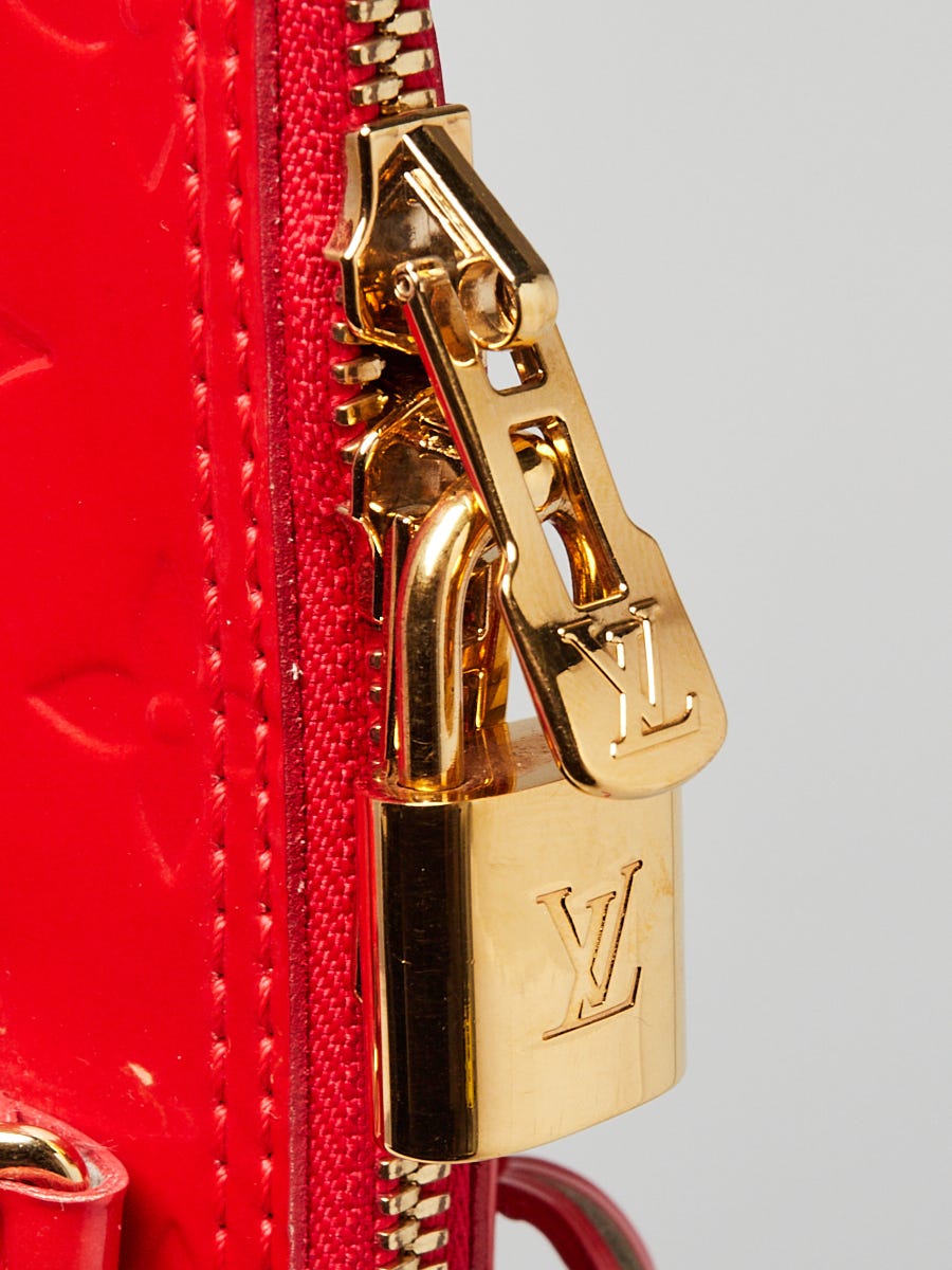 Louis Vuitton Rouge Grenadine Monogram Vernis Alma BB Bag - Yoogi's Closet