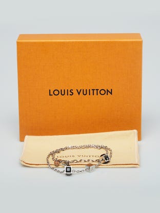 Louis Vuitton Silvertone/White Monogram Sweet Large Hoop Earrings - Yoogi's  Closet