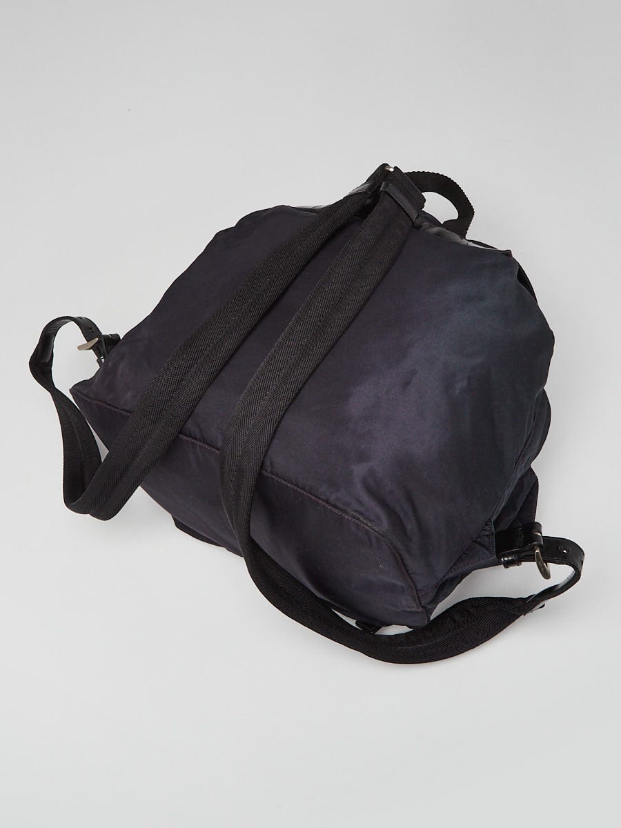 Prada Dark Blue Vela Nylon Zainetto Backpack Bag B2811