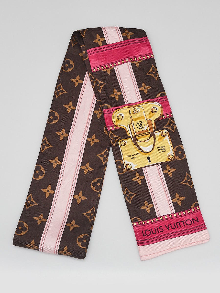 Louis Vuitton Monogram Brown Trunks Silk Square Scarf at 1stDibs  louis  vuitton silk scarf price louis vuitton silk scarf