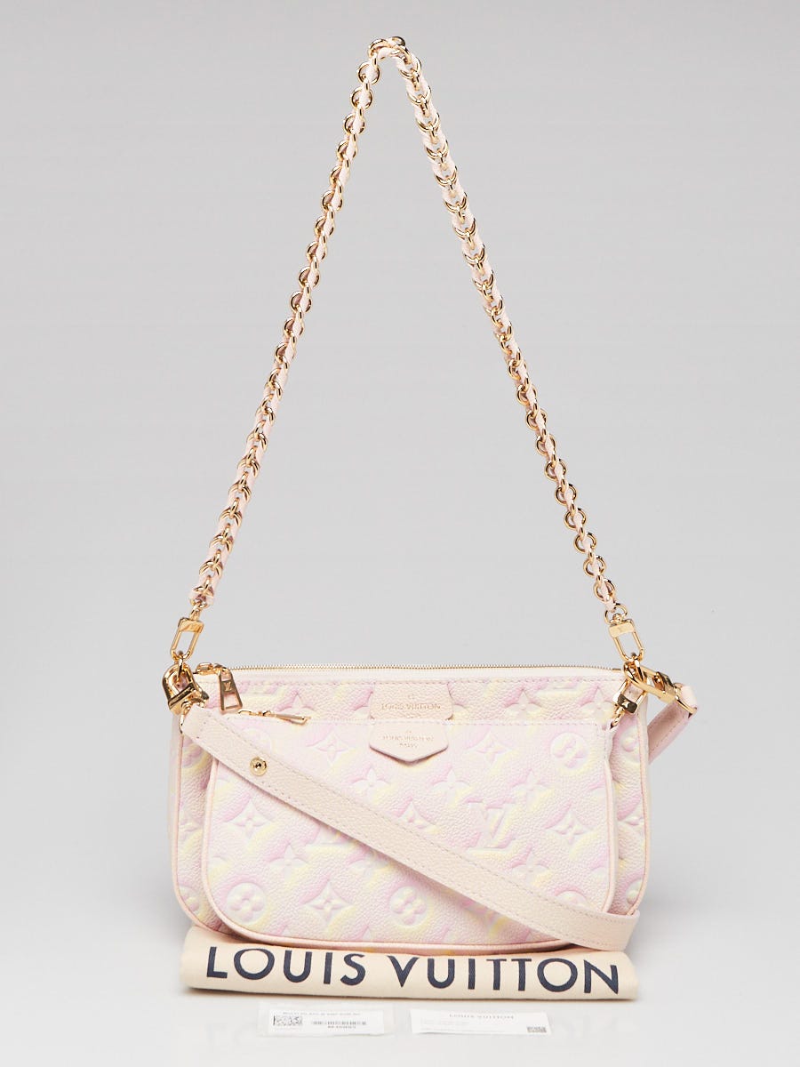 Louis Vuitton LV Multi Pochette accessories Stardust Pink Leather  ref.962443 - Joli Closet