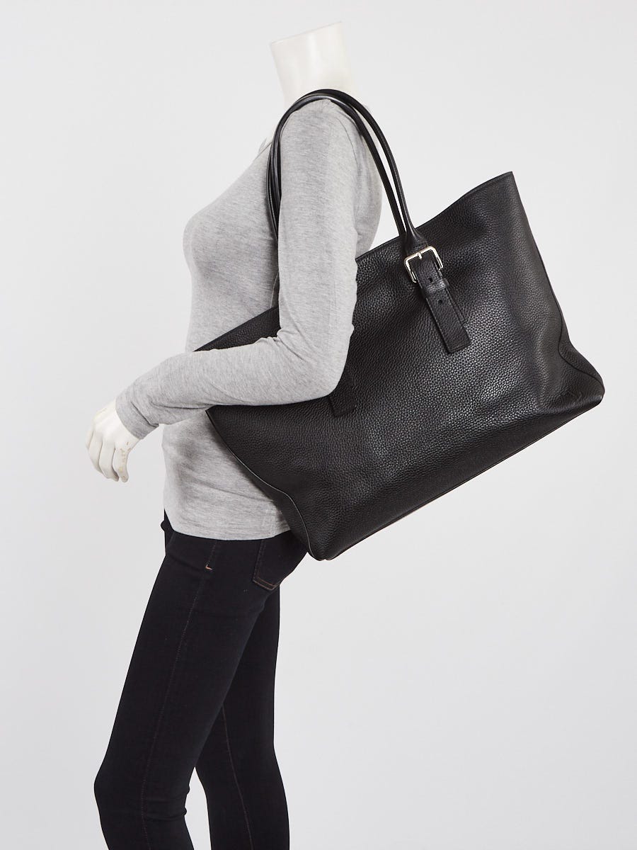 Louis Vuitton Black Taurillon Leather Cabas Voyage Tote Bag