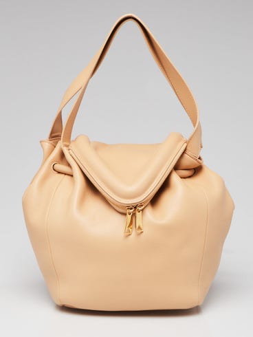 Bottega Veneta Beige Smooth Nappa Leather Beak Flap Bag