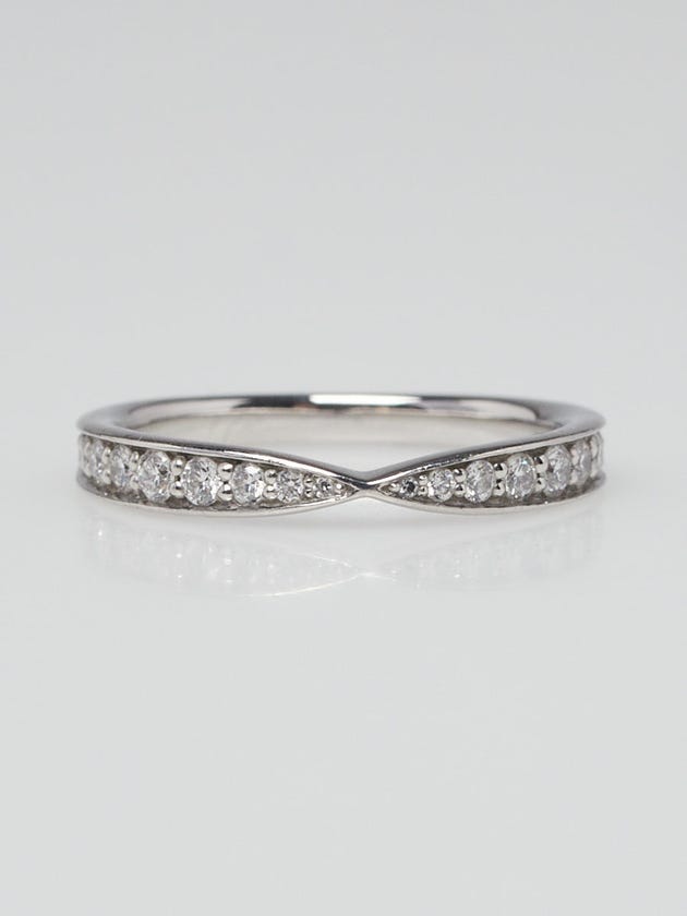 Tiffany & Co. Platinum and Diamond Harmony Ring Size 4.5