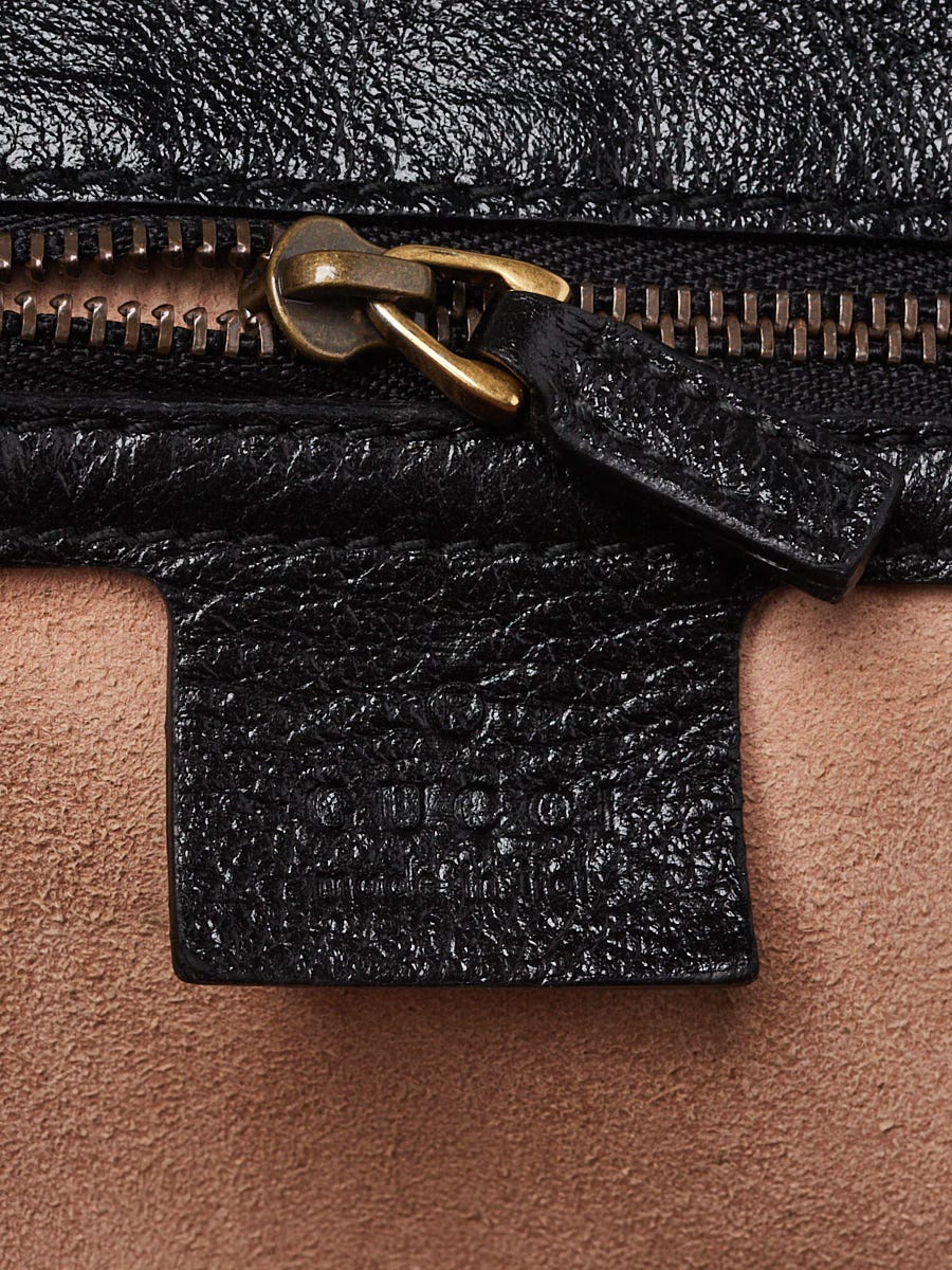 Gucci Black/Red/Beige Quilted Leather Marmont Torchon Small Flap
