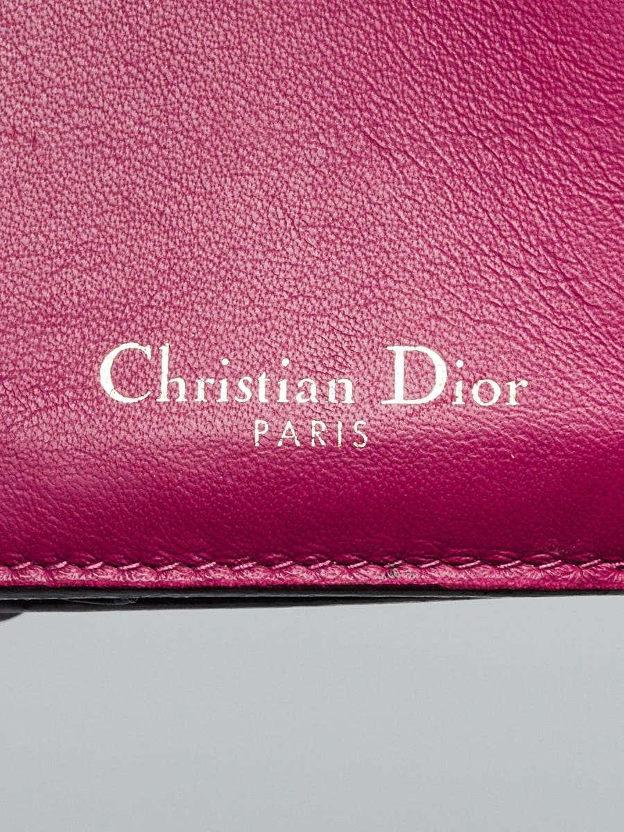 Christian Dior Black/Purple Leather Diorissimo Compact Envelope
