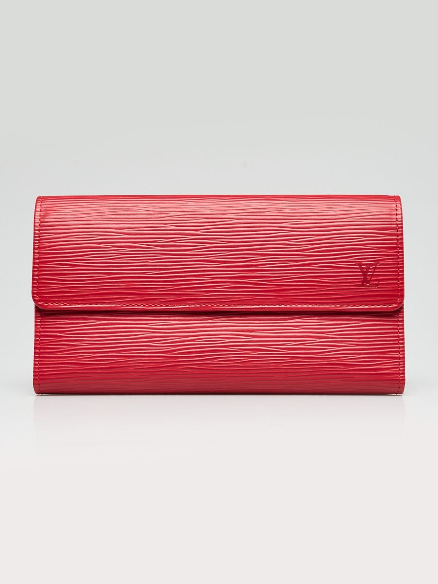 Louis Vuitton Rouge Epi Leather Card Holder - Yoogi's Closet