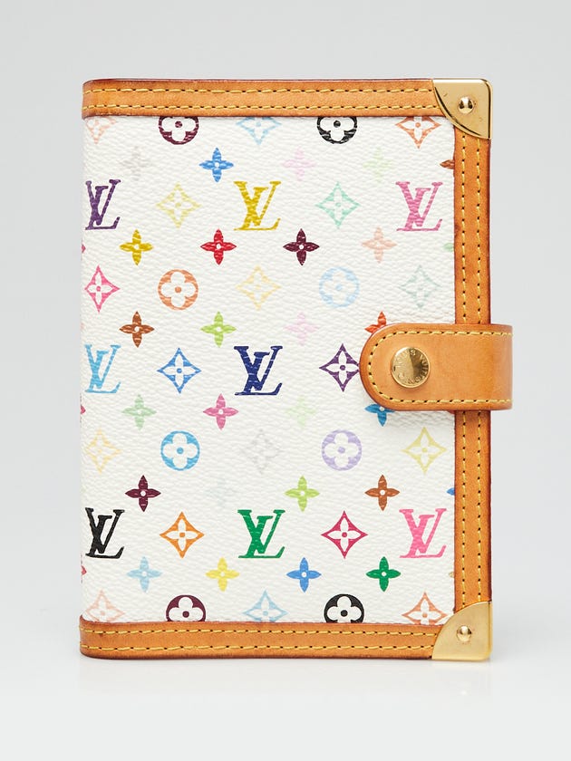 Louis Vuitton White Monogram Multicolore Small Agenda/Notebook Cover