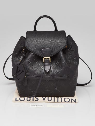 authentic louis vuitton montsouris backpack Monogram Canvas Gm Top cinch opening Louis Vuitton Black Monogram Empreinte