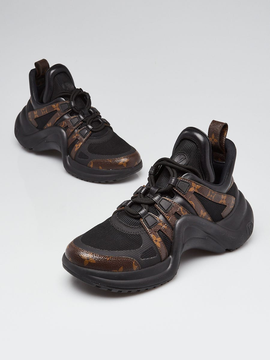 Louis Vuitton Monogram Canvas and Black Leather Archlight Sneakers