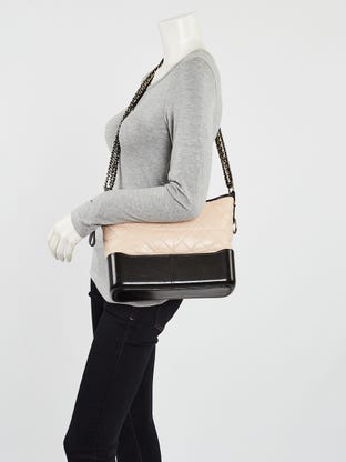 Chanel Black Canvas and Leather Deauville Bowling Bag - Yoogi's Closet