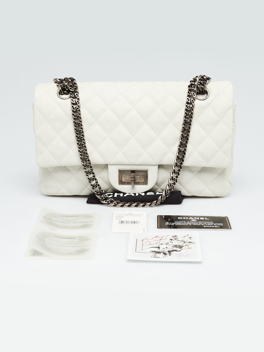 2.55 leather handbag Chanel White in Leather - 20760081