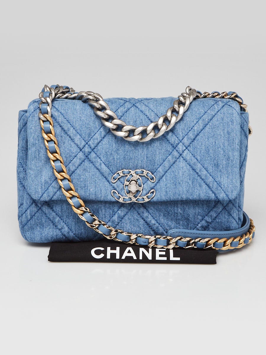 blue chanel 19 bag small