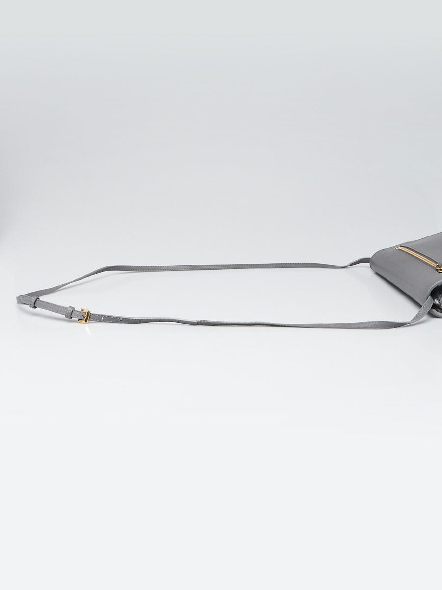 Burberry Grey Leather Macken Crossbody Bag | Yoogi's Closet